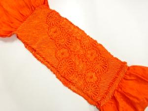 正絹　絞り　帯揚げ